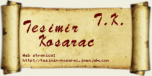 Tešimir Košarac vizit kartica